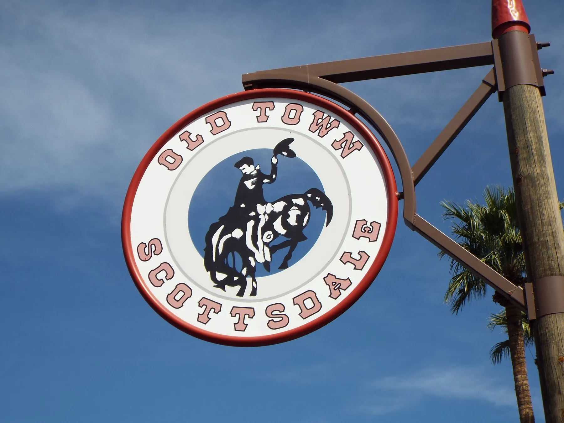 Old Town Scottsdale sign against the evening sky